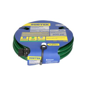 Manguera para jardín tramada con conector plástico 1/2", 6 m Surtek M12T6