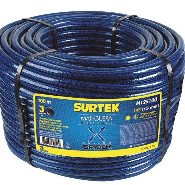 Manguera para jardín tejido spider en rollo 1", 50 m Surtek M1S50