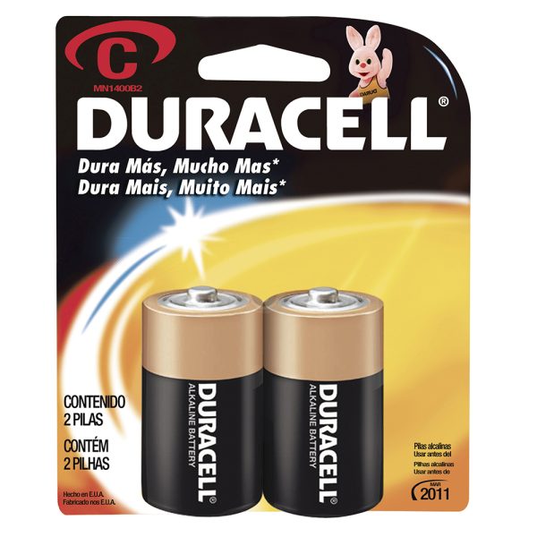 Pila alcalina Duracell® "C", 2 piezas Surtek MN1400