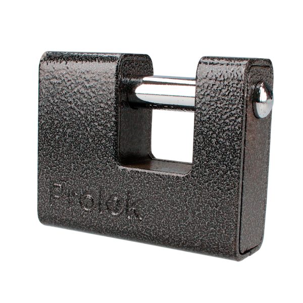 Candado de hierro para cortina metálica 80 mm, negro, llave estándar Prolok P19C80
