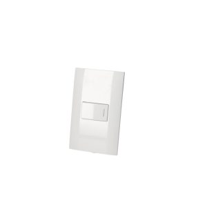 Placa para timbre 1/3, línea  Americana, color blanco Surtek P418B
