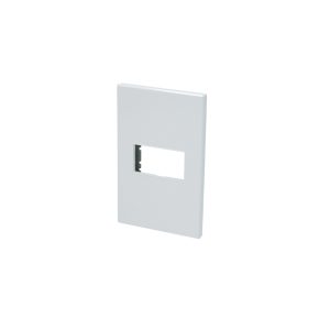 Placa 1 módulo 1/3, línea Premium, color blanco Surtek P600B