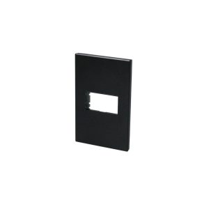 Placa 1 módulo 1/3, línea Premium, color negro Surtek P600N