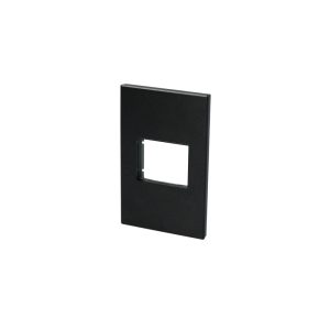 Placa 1 módulo 1/2, línea Premium, color negro Surtek P601N