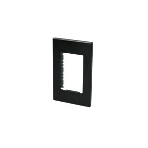 Placa 1 módulo 1/1, línea Premium, color negro Surtek P603N
