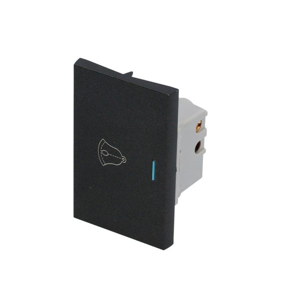 Interruptor para timbre, línea Premium, color negro Surtek P604N