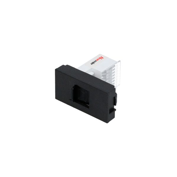 Toma para teléfono 1/3, línea Premium, color negro Surtek P615N