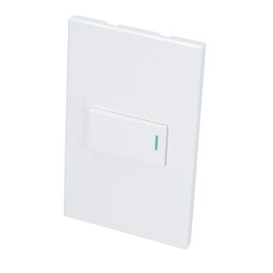Placa 1 Interruptor 1/3, línea Premium, color blanco Surtek P619B