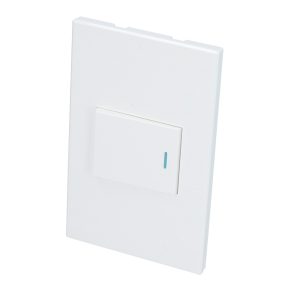 Placa 1 Interruptor 1/2, línea Premium, color blanco Surtek P620B
