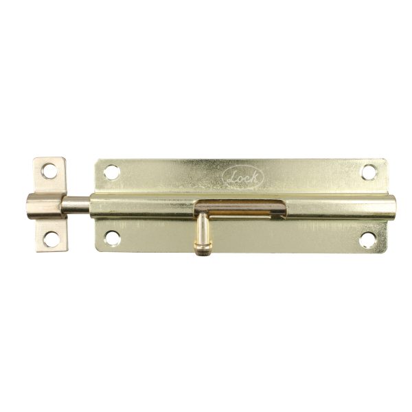 Pasador de sobreponer tipo barril acabado latón brillante, 4 cm Lock PABL4