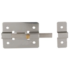 Pasador de sobreponer de barra cromo brillante 10 cm Lock PASC10