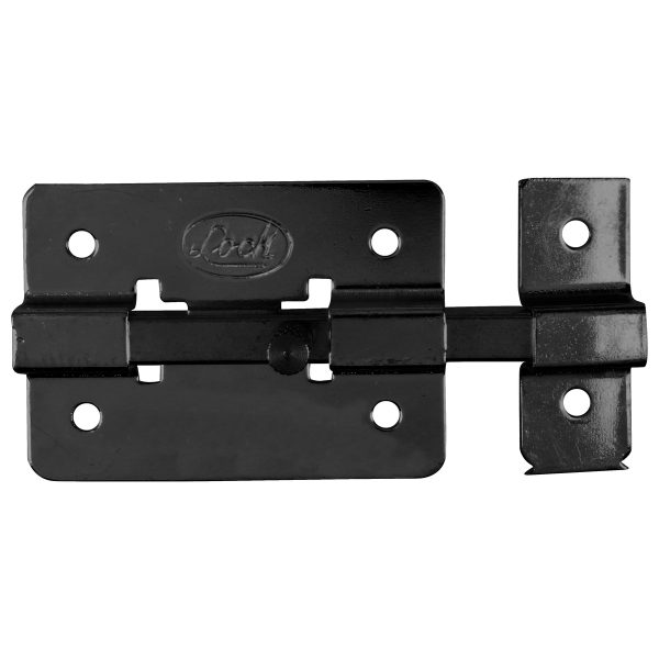 Pasador de sobreponer de barra acero negro 10 cm Lock PASN10