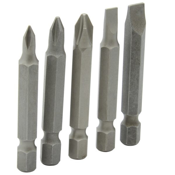 Juego de puntas Phillips y planas de 2" hexágono de 1/4", 5 piezas Surtek PF525