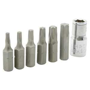 Juego de puntas Torx hexágono de 1/4" con adaptador, 7 piezas Surtek PFT7
