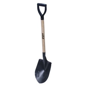 Pala con mango de madera con puño plástico "Y", redonda Foy PRYPG