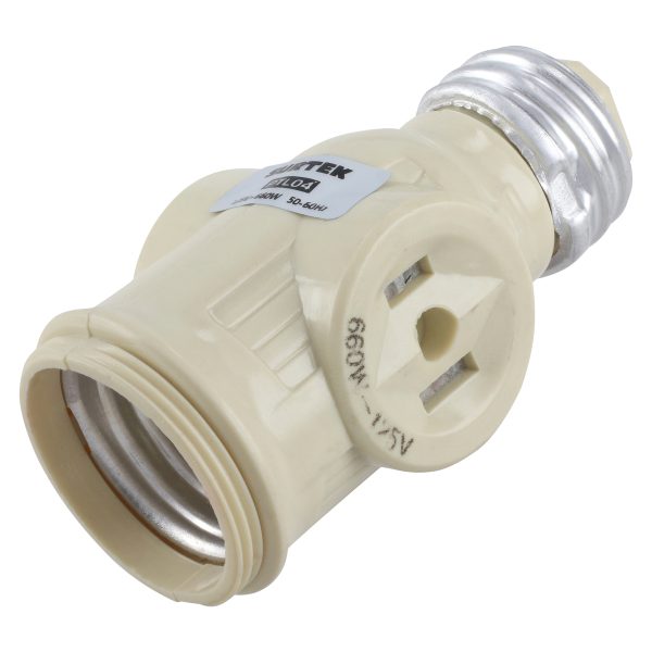 Portalámpara con ladrón, color marfil Surtek PTL04