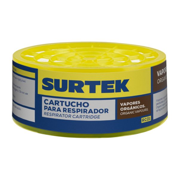 Cartucho para respirador con protección para vapores orgánicos Surtek RC01