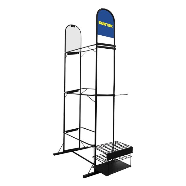 Exhibidor de piso vertical para carretillas y accesorios 86.5 x 60 x 193 cm Surtek RCARRVER