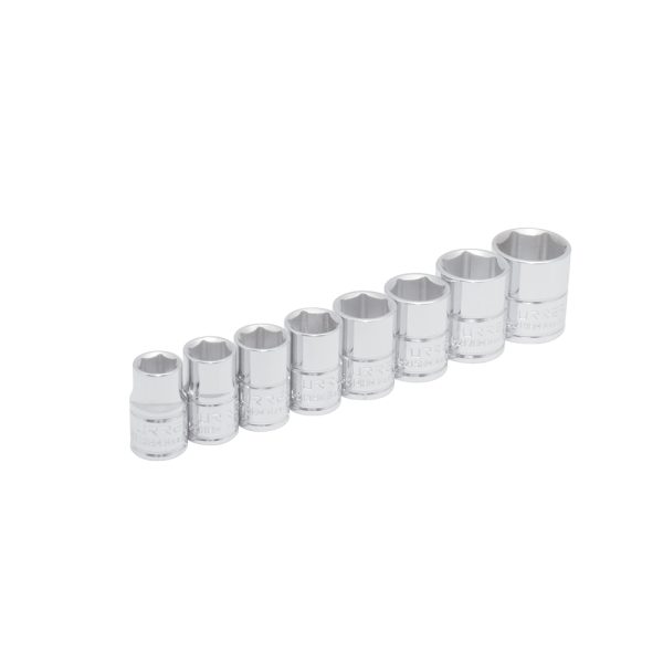 Juego de dados cuadro de 3/8", 6 puntas, métricos, 8 piezas Urrea S02HM