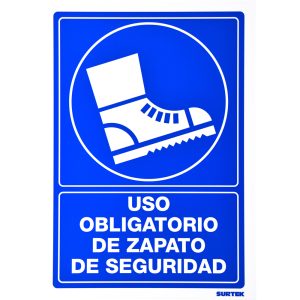 Señal "Uso obligatorio de zapato de seguridad" Surtek SES10