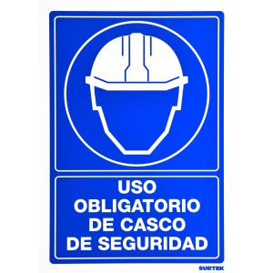Señal "Uso obligatorio de casco de seguridad" Surtek SES12