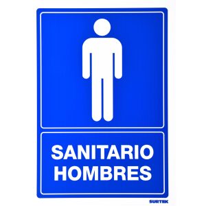 Señal "Sanitario hombres" Surtek SES13