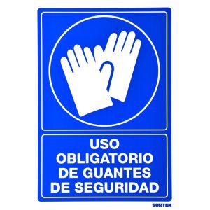 Señal "Uso obligatorio de guantes de seguridad" Surtek SES14