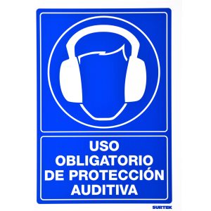 Señal "Uso obligatorio de protección auditiva" Surtek SES18