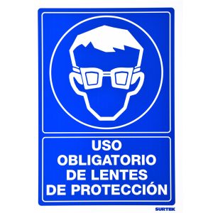 Señal "Uso obligatorio de lentes de protección" Surtek SES20