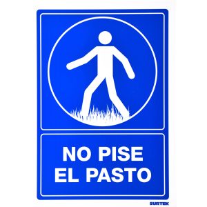 Señal "No pise el pasto" Surtek SES23