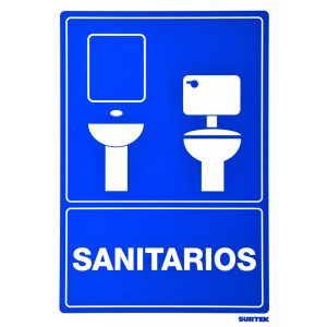 Señal "Sanitarios" Surtek SES24
