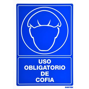 Señal "Uso obligatorio de cofia" Surtek SES25