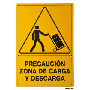 Señal "Precaución zona de carga y descarga" Surtek SES26