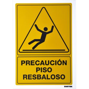 Señal "Precaución piso resbaloso" Surtek SES33