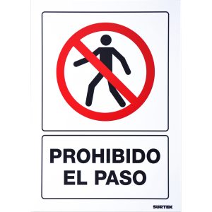 Señal "Prohibido el paso" Surtek SES41