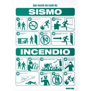 Señal "Sismo/incendio" Surtek SES49