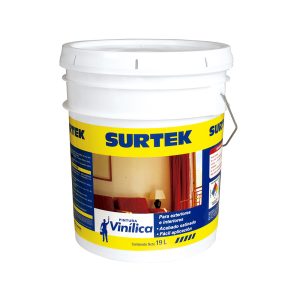 Cubeta de pintura vinílica 19 Lt color azul marillo Surtek SP20466