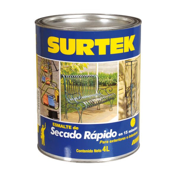 Esmalte de secado rápido 1 Lt color blanco Surtek SP40200