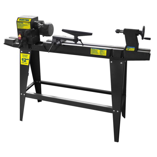 Torno para madera 12" 550 W 120 V, 2400 RPM Surtek TM612