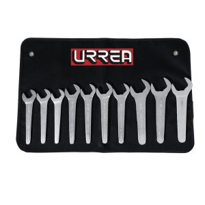 Juego de llaves de servicio satinadas métricas, 10 piezas Urrea U3500AM