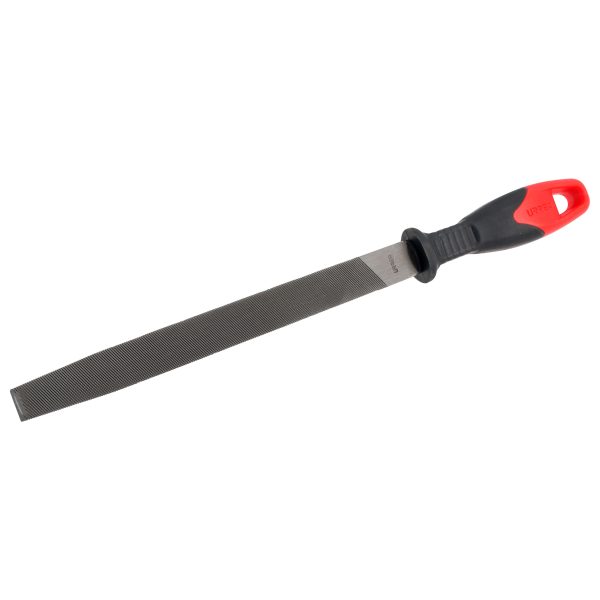 Lima media caña bastarda con mango bimaterial 10" Urrea UFMBB10