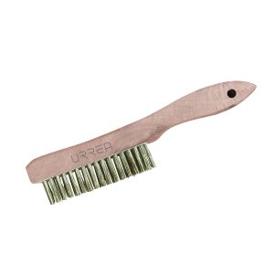 Cepillo de cerdas de bronce-aluminio antichispa con 4x16 filas de pinceles con mango Urrea UH1886