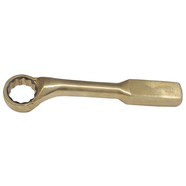 Llave de golpe acodada de bronce-aluminio antichispa en pulgadas, 12 puntas, 2" Urrea UH2632SW