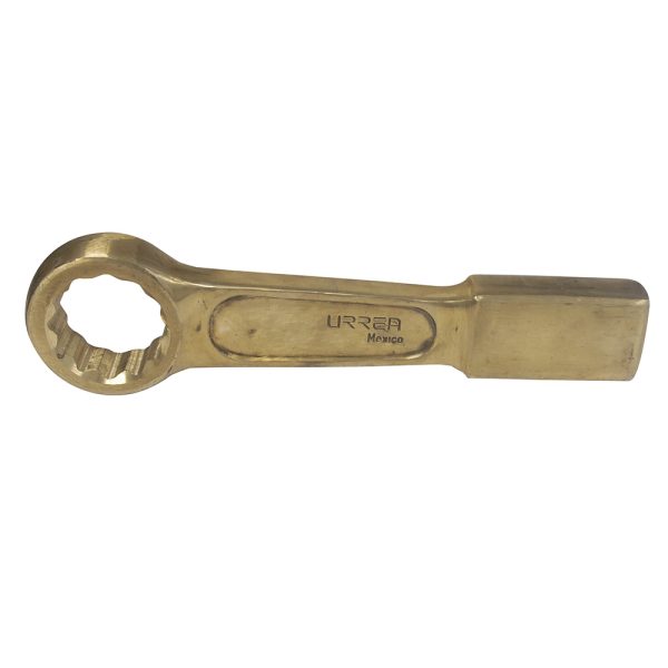 Llave de golpe plana de bronce-aluminio antichispa en pulgadas, 12 puntas, 2-15/16" Urrea UH2747SW