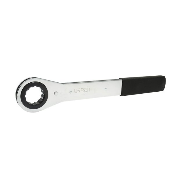 Llave de estrías pulido espejo plana de matraca en pulgadas, 12 puntas, 1-7/8" Urrea WER60